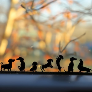 Playful Miniature dog Stickers - Set of 10 Tiny dachshund Decals for Car Mirrors, Laptops, Windows | Adorable Small Puppy Sticker Collection