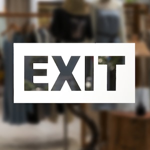 Customizable Die-Cut Vinyl Decals - Professional Lettering for Doors, Entry/Exit Signs, and Your Own Custom Text Decal, Personalized Decals