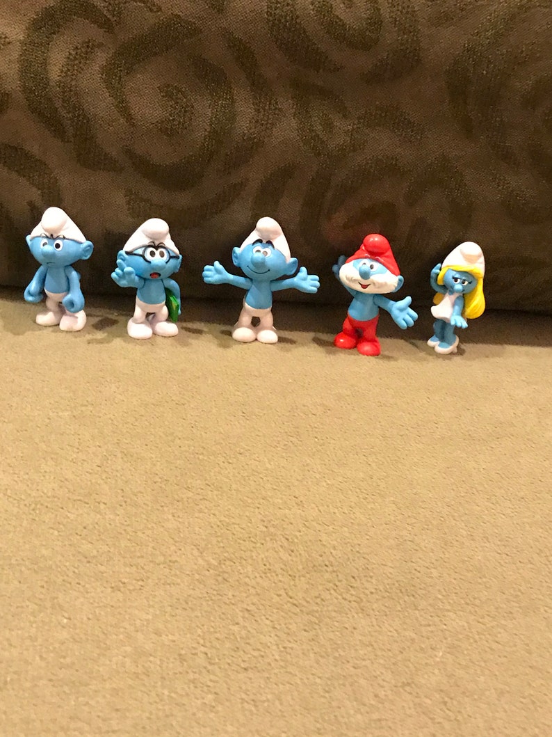 2008 Peyo Smurfs Figurines Set of 5 | Etsy