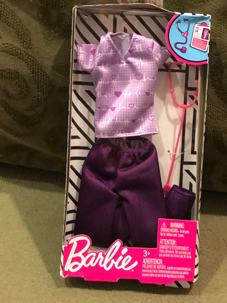 Barbie Doll Nurse Purple Scrubs Uniform Brand New | Etsy