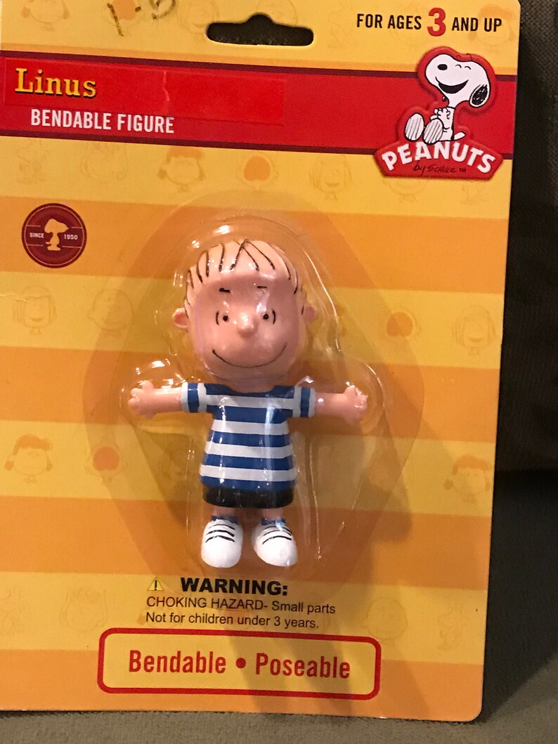 Linus 3 Peanuts Bendable Figurine Charlie Brown and Etsy