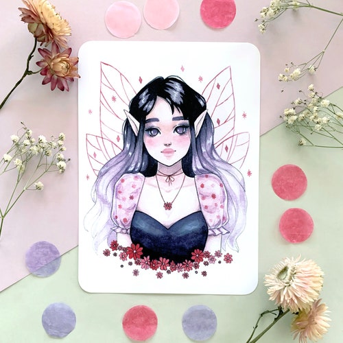 Lilia Art Print Draw This In Your Style Challenge Fairy Etsy