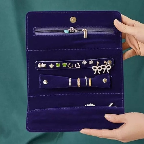 Velvet Jewellery Roll Jewellery Wrap Portable Travel Jewelry Etsy UK