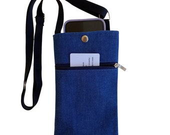 Phone Bag Crossbody Fabric Mobile Phone Travel Bag Small Cellphone Wallet Money Shoulder Bag Key Holder