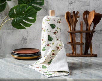 Rouleau de serviettes de cuisine réutilisables avec fermeture à pression, serviettes en tissu écologiques, zéro déchet, serviette en bambou sans papier