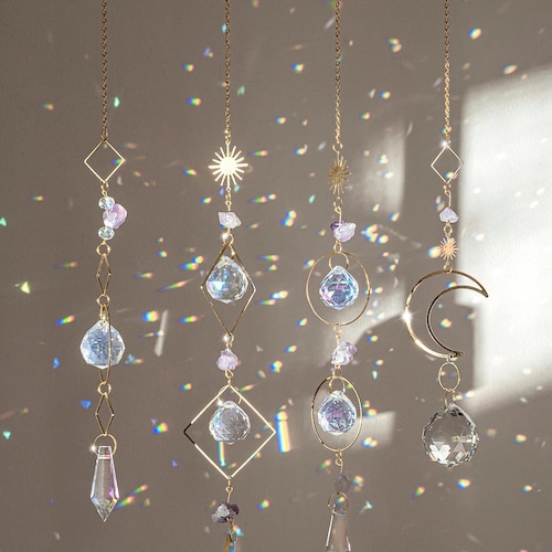 Crystal Suncatcher Window Hanging Pendant Rainbow Maker Light Catcher Summer Decor