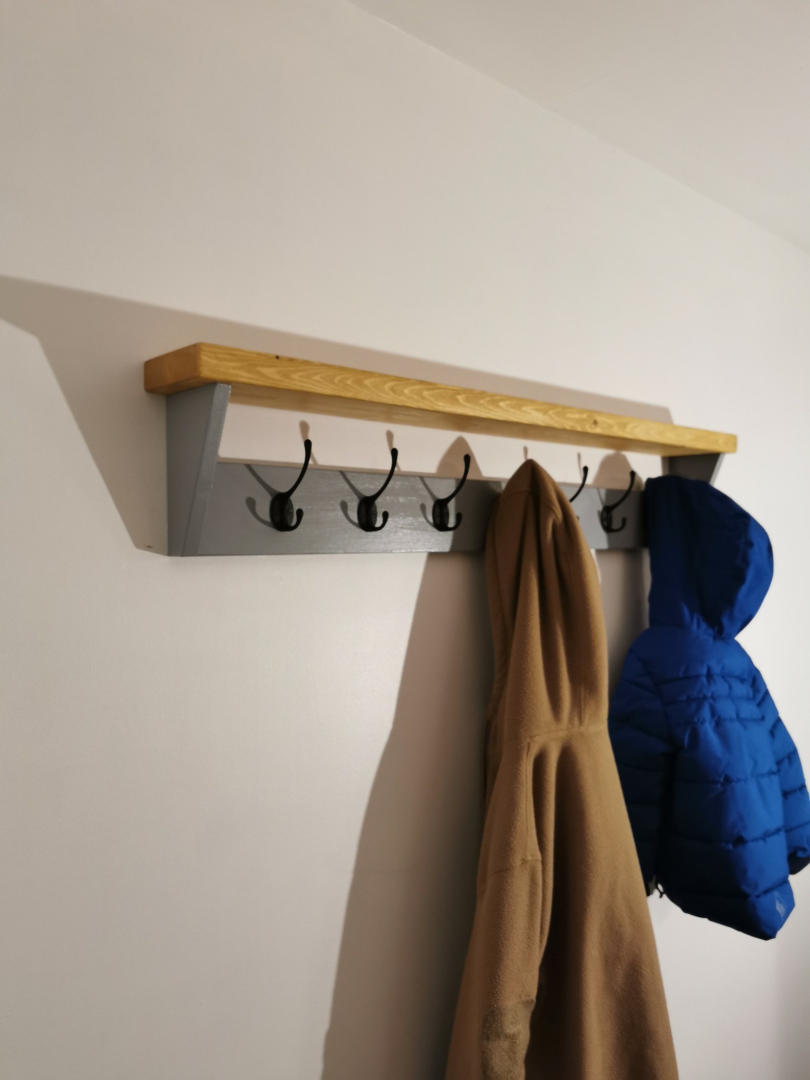 Light Grey Coat Rack Coat Storage with Shelf for Entryway Etsy