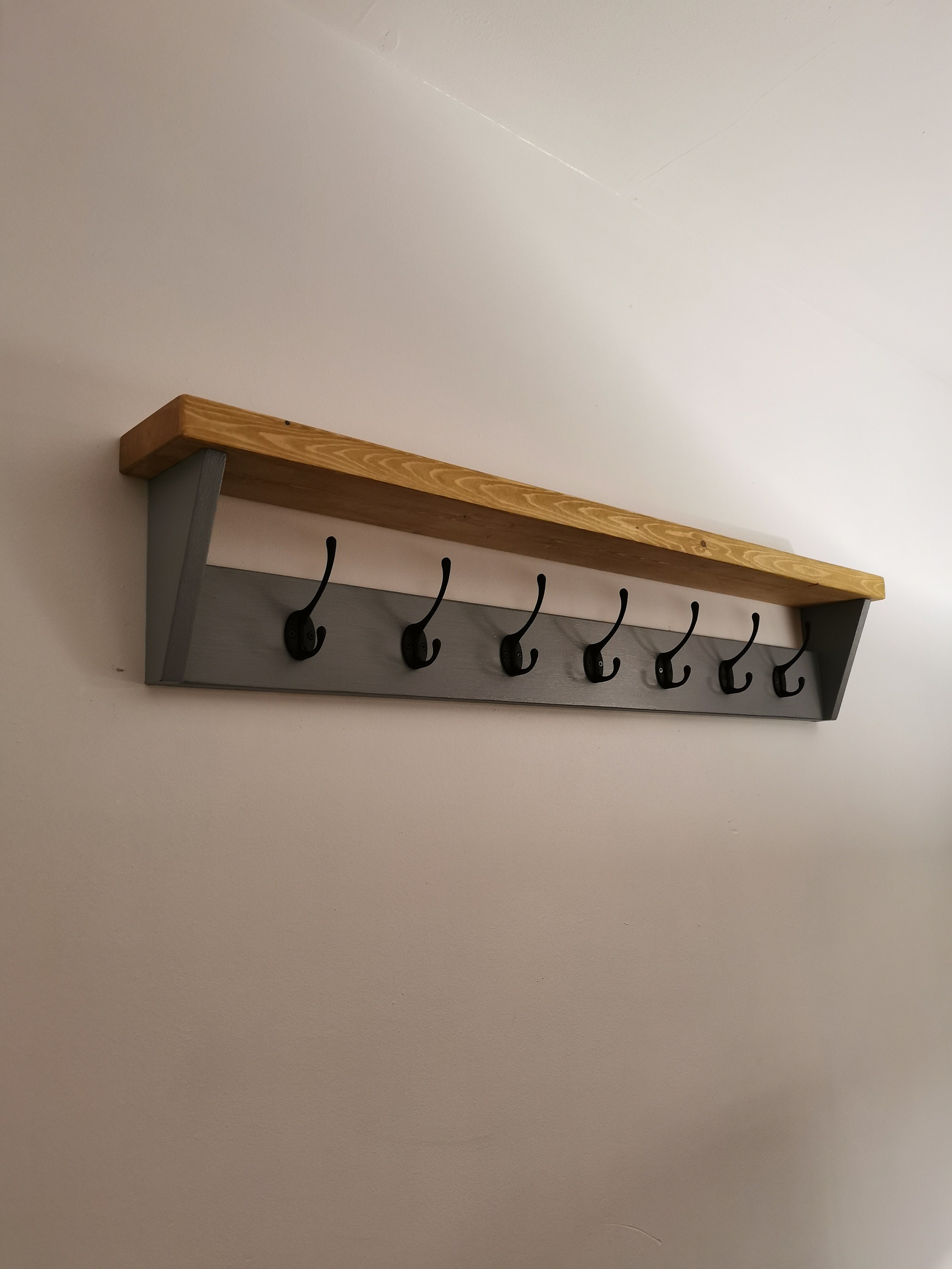Light Grey Coat Rack Coat Storage with Shelf for Entryway Etsy
