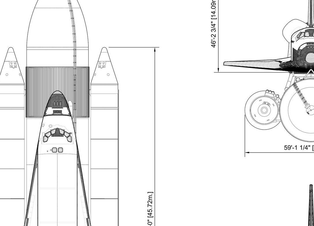 NASA Space Shuttle: Full Stack Poster technical Drawing - Etsy