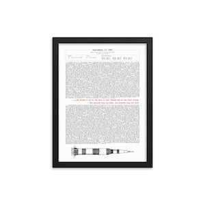Framed JFK "We choose to go to the moon" Speech Transcript