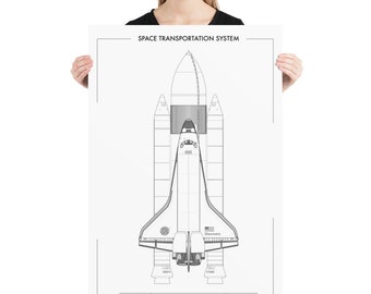 NASA Space Shuttle: Full Stack (Technical Drawing)