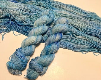 Hand-Dyed Yarn Blue Hydrangeas (Variegated)