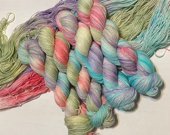 Hand Dyed Wool Yarn: Macarons Variegated Colorway