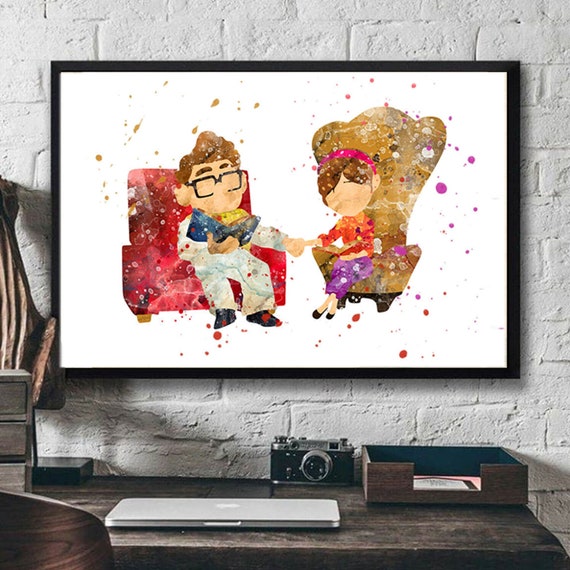 UP Carl And Ellie Poster I Love You The Most Landscape No Frame Paper Art Print