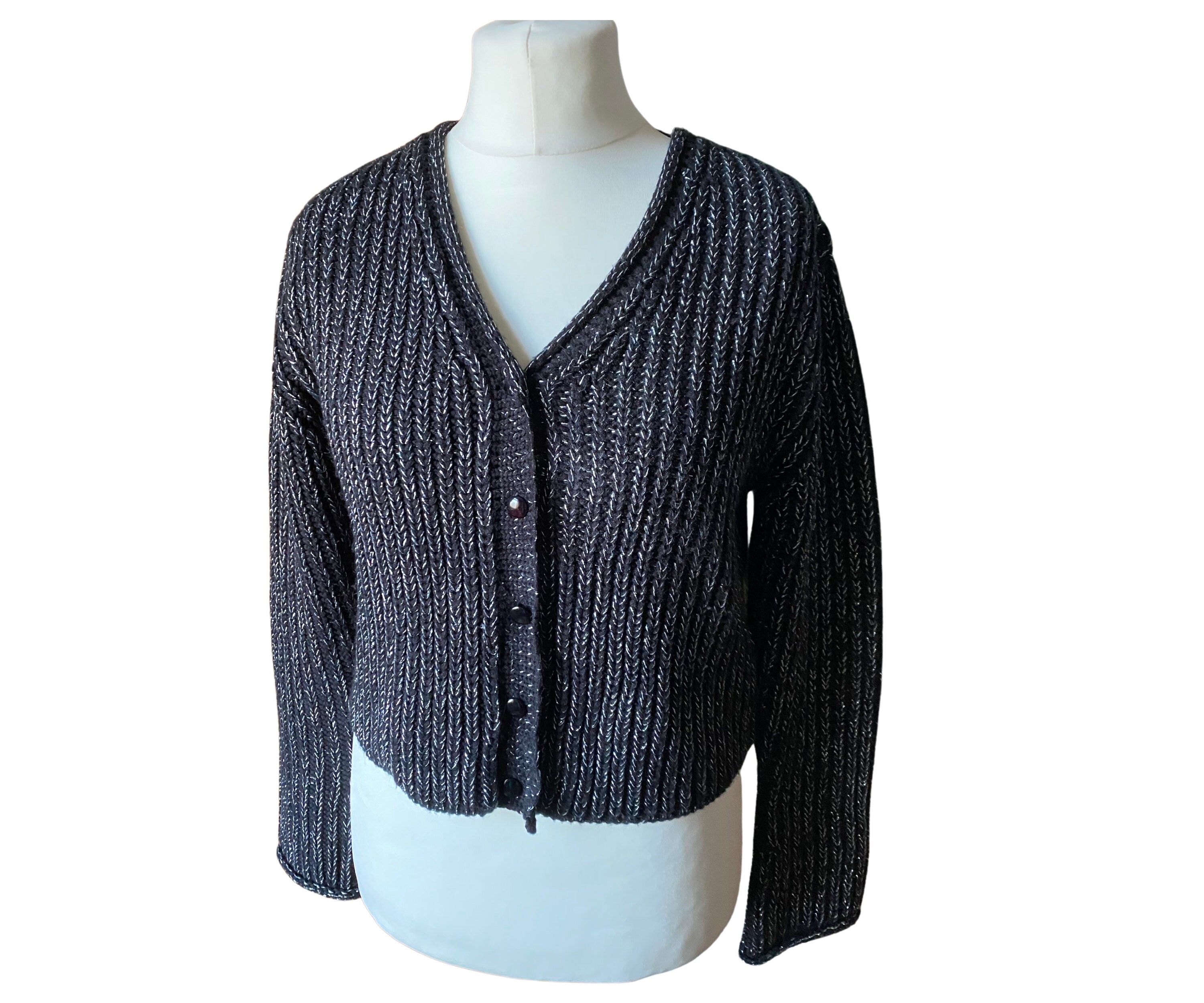 Glitter Monogram Knit Cardigan - Women - Ready-to-Wear