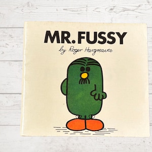 Original Mr. Fussy  Book 1976  | Vintage Mr Men Book | Roger Hargreaves 1970s Collectible | Classic Children's Story | Retro Gift Idea