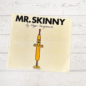Original Mr. Skinny Book 1978 | Vintage Mr Men Book | Roger Hargreaves 1970s Collectible | Classic Children's Story | Retro Gift Idea