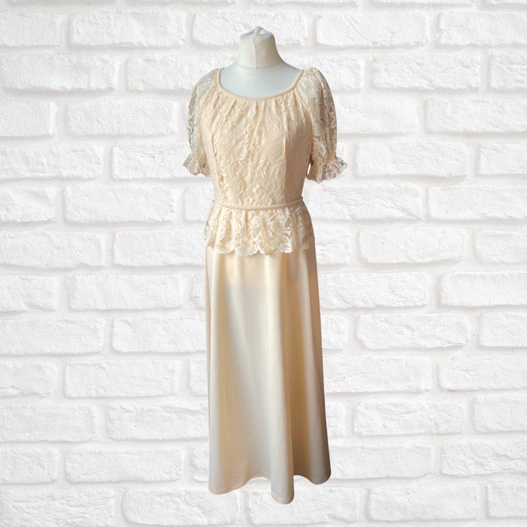 Cream Lace Maxi Dress main image 0