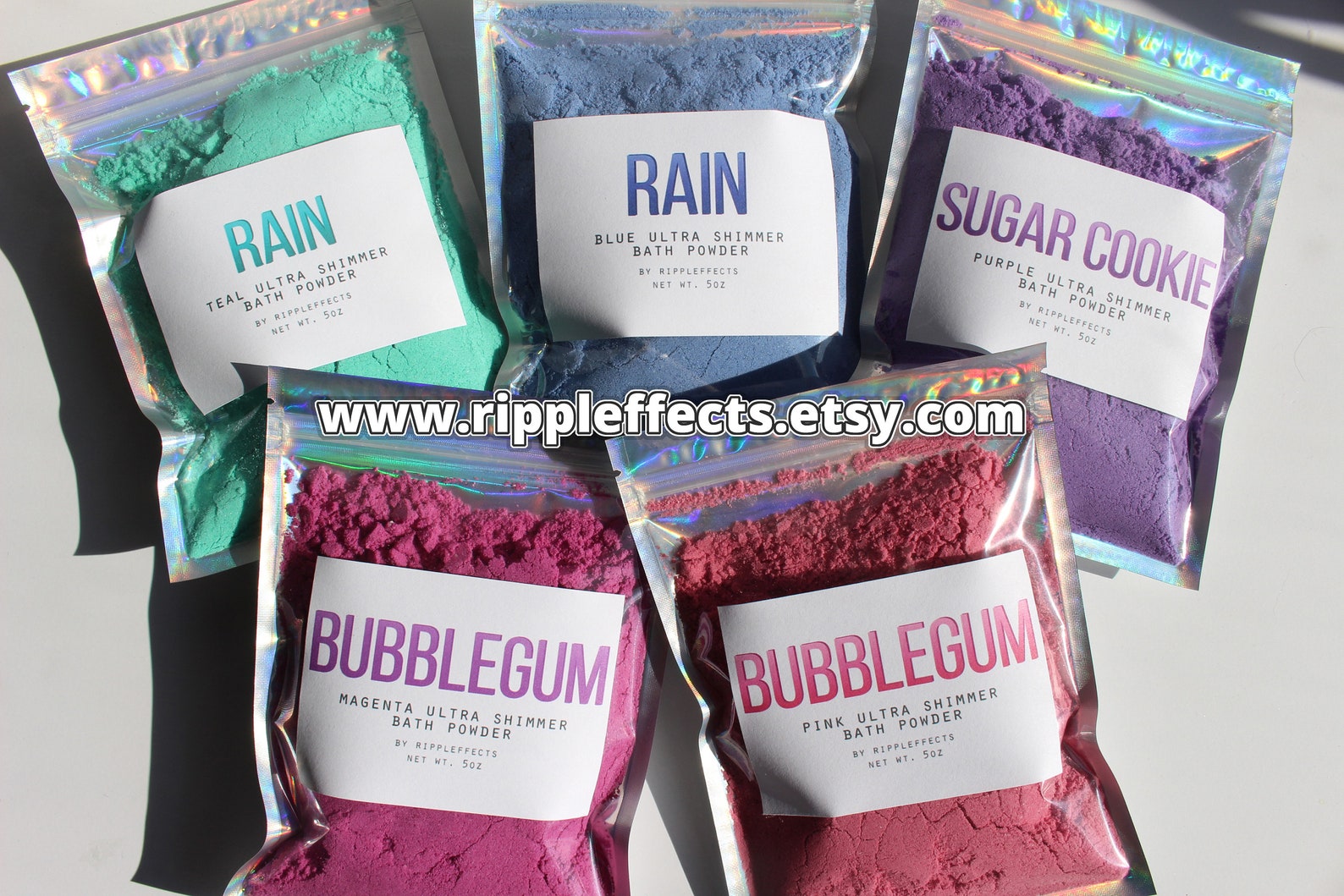 Custom Shimmer Bath Powder 5oz Personalized Foaming Bath Etsy