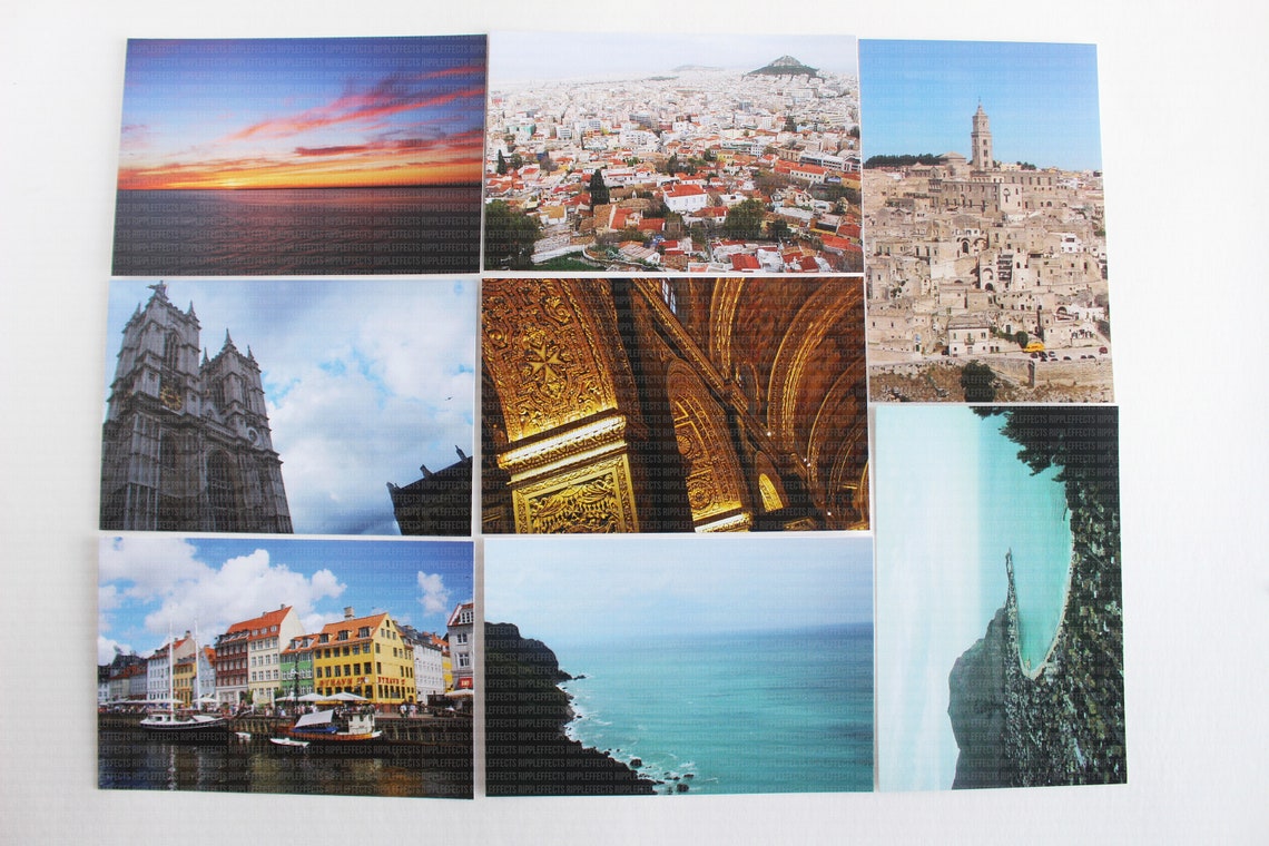 Europe Postcard Set 8 Pack Travel Photography Prints & Etsy