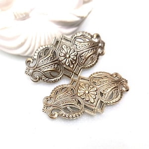 Large Brass Stamping Victorian Floral Brass Jewelry for Brass Jewelry 2 pcs