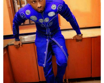 Blue Dashiki Suit - Etsy