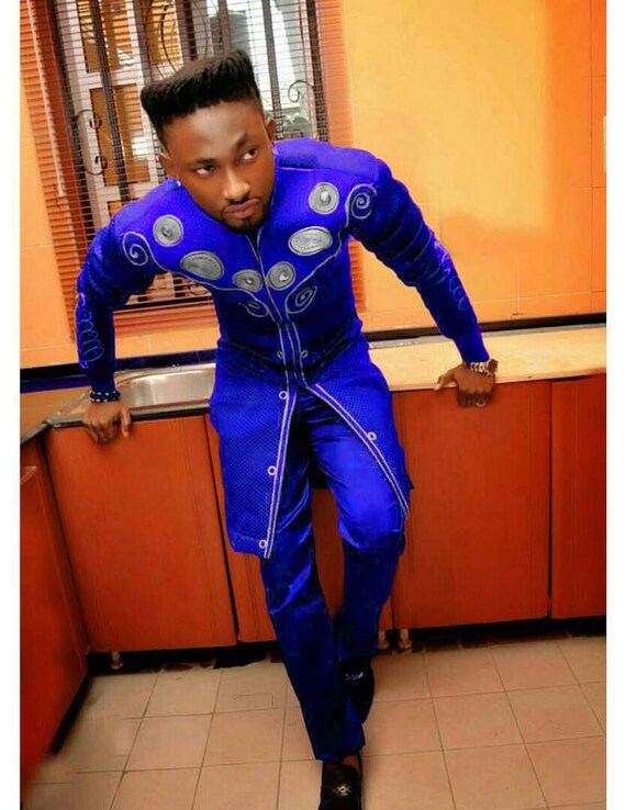 Blue Dashiki African Men Clothing 