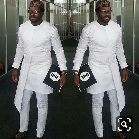 all white african attire