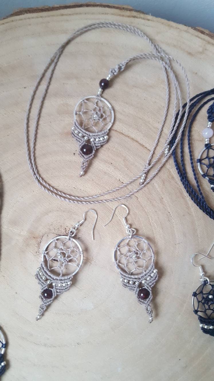 Lot Collier Et Boucles D'oreilles Designer 20 Pouces - Ensemble De Bijoux Assortis D'occasion