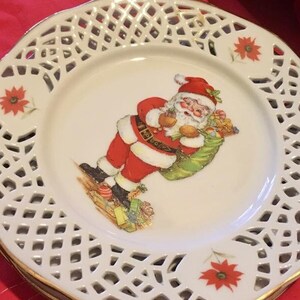 Weihnachts-Dessertteller aus Limoges
