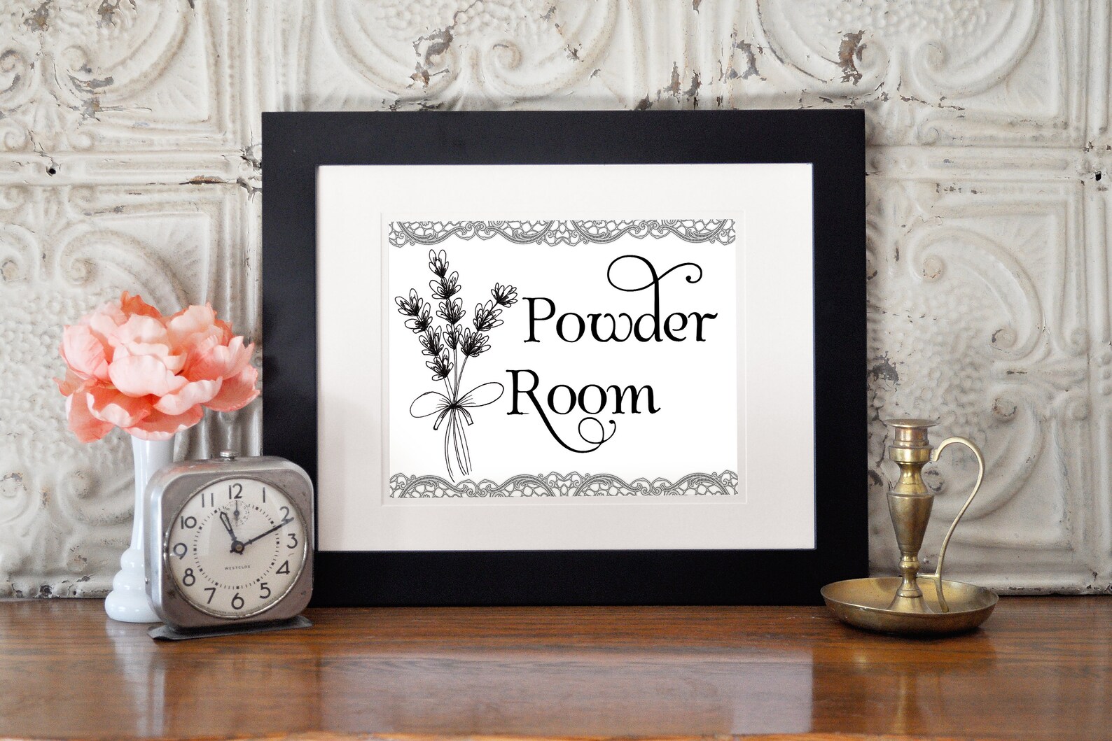 Printable Powder Room Sign Instant Download Etsy