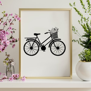 自転車用花柄バスケット SVG/PDF/JPG/png バンドル