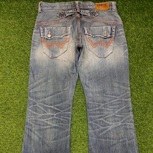 vintage Edwin boucle dos Distress Faded Clawmark Denim Jeans Undercover Hysteric Glamour Ppfm Tornado Mart Kapital Streetwear Taille 36