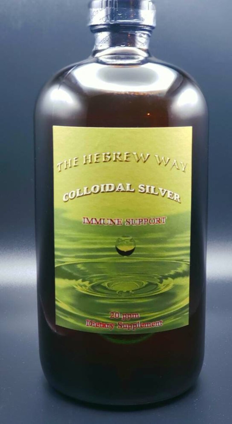 The Hebrew Way Colloidal Silver Water 20 Ppm 32 Oz Bottle Etsy