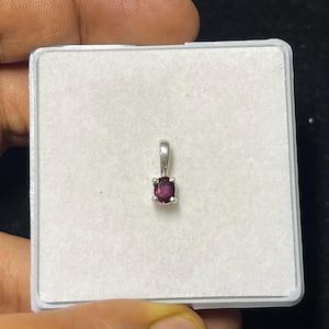 Pink Tourmaline Sterling Silver Pendant: October Birthstone Jewelry