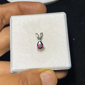 Rubellite Tourmaline Sterling Silver Pendant: October Birthstone Jewelry