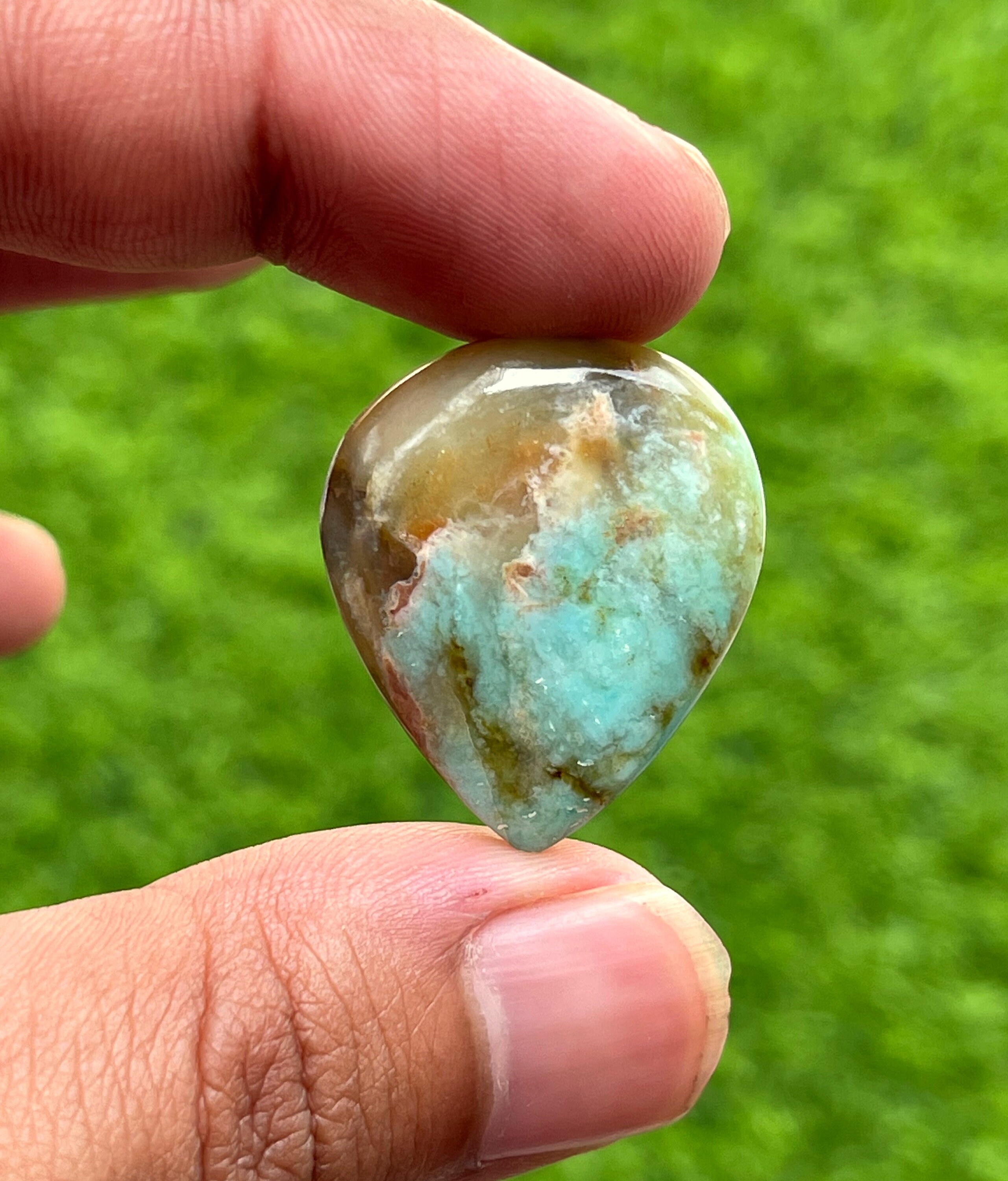 Peruvian Blue Opal Loose Gemstone Cabochon Rarefind Collection Etsy Uk