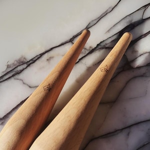 Solid Wood Pastry Roller Set Modern 35cm And 50cm, Baking Tools, Wood Dough Roller, Rolling Pin,Wedd