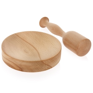 Practical Traditional Textured Mortar Knob And Presentation Sets, Solid Wood Mortar Sets, Wood Rustic Mortar And Pestle,Mom Gifts