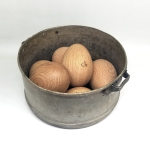 Decorative Accessories Wooden Eggs - 3 Pcs - Montessori Toys for baby and kids