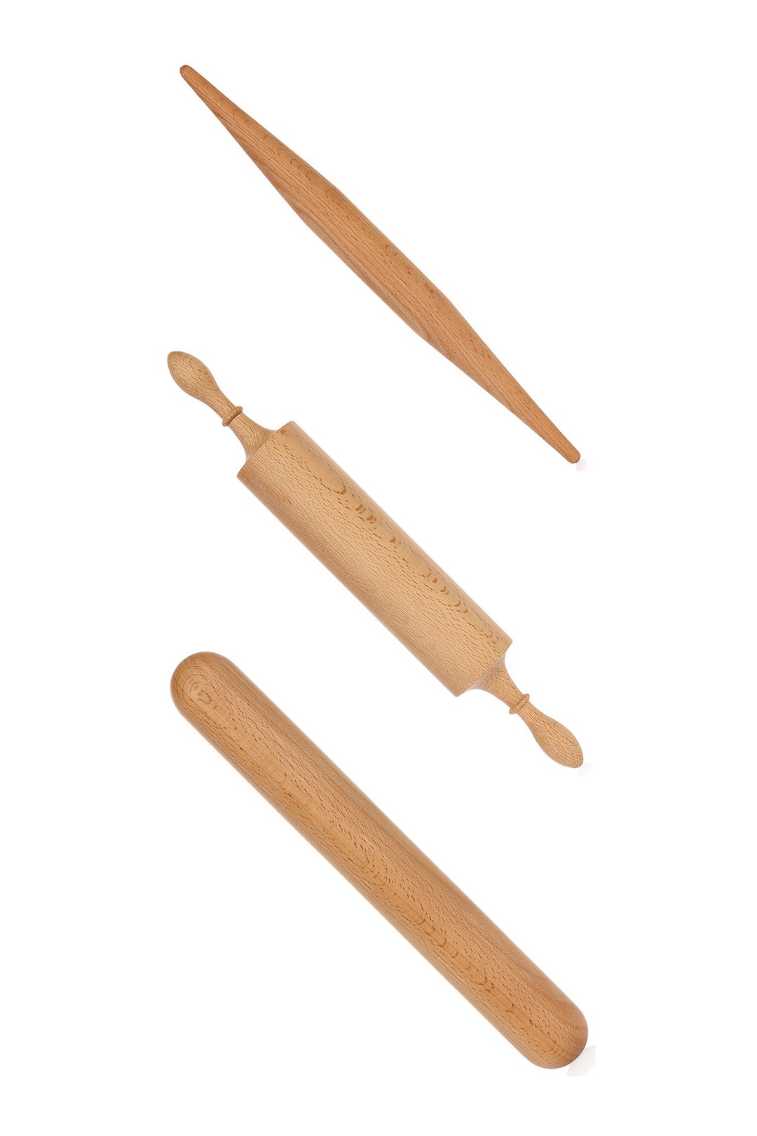 Solid Wood Pastry Roller 35 Cm Modern Classic and Simple 3 Etsy