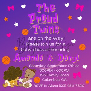 Baby Shower The Proud Family Dark BG D.I.Y