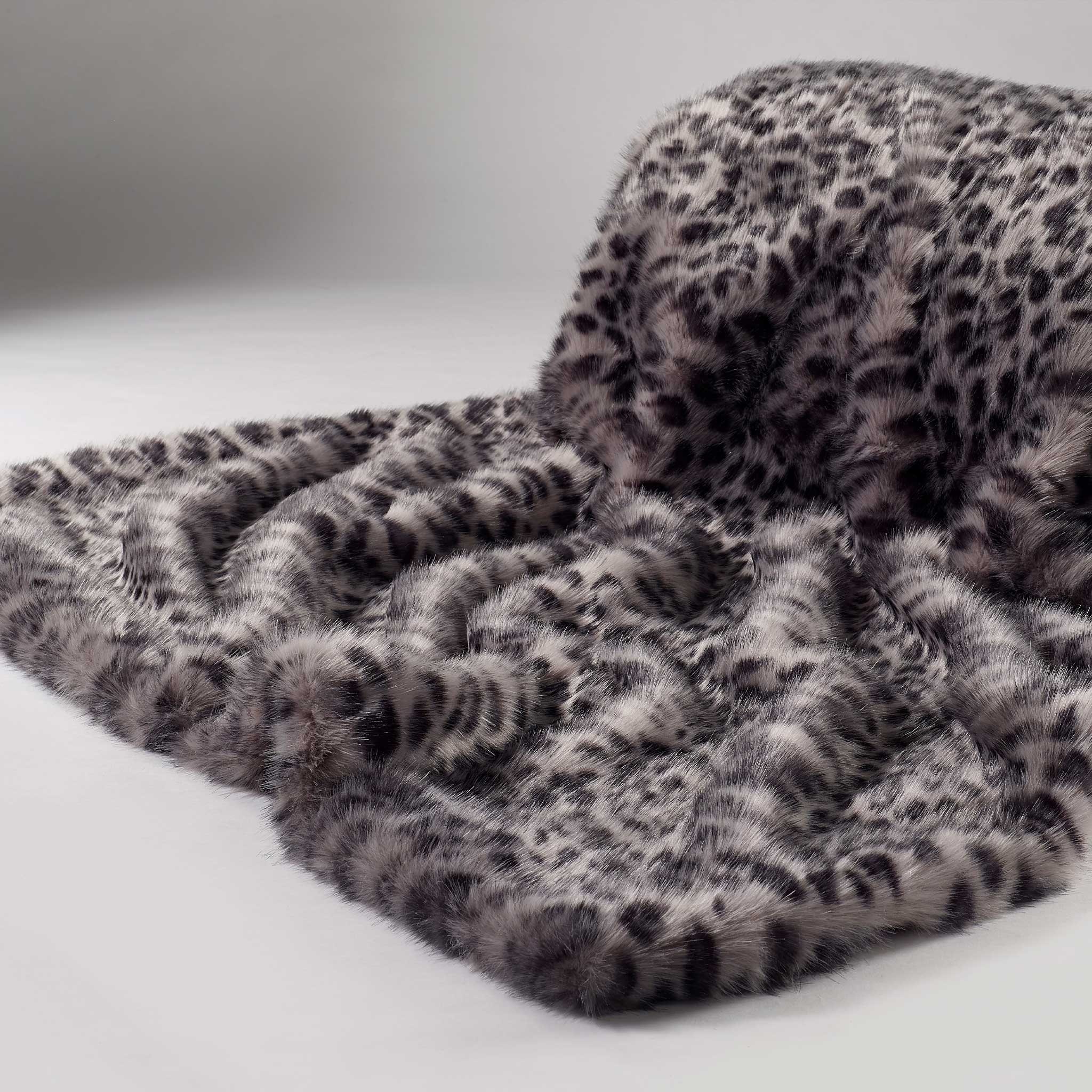 Grey Leopard Print Throw Silver Bengal Large Luxury Throw Etsy