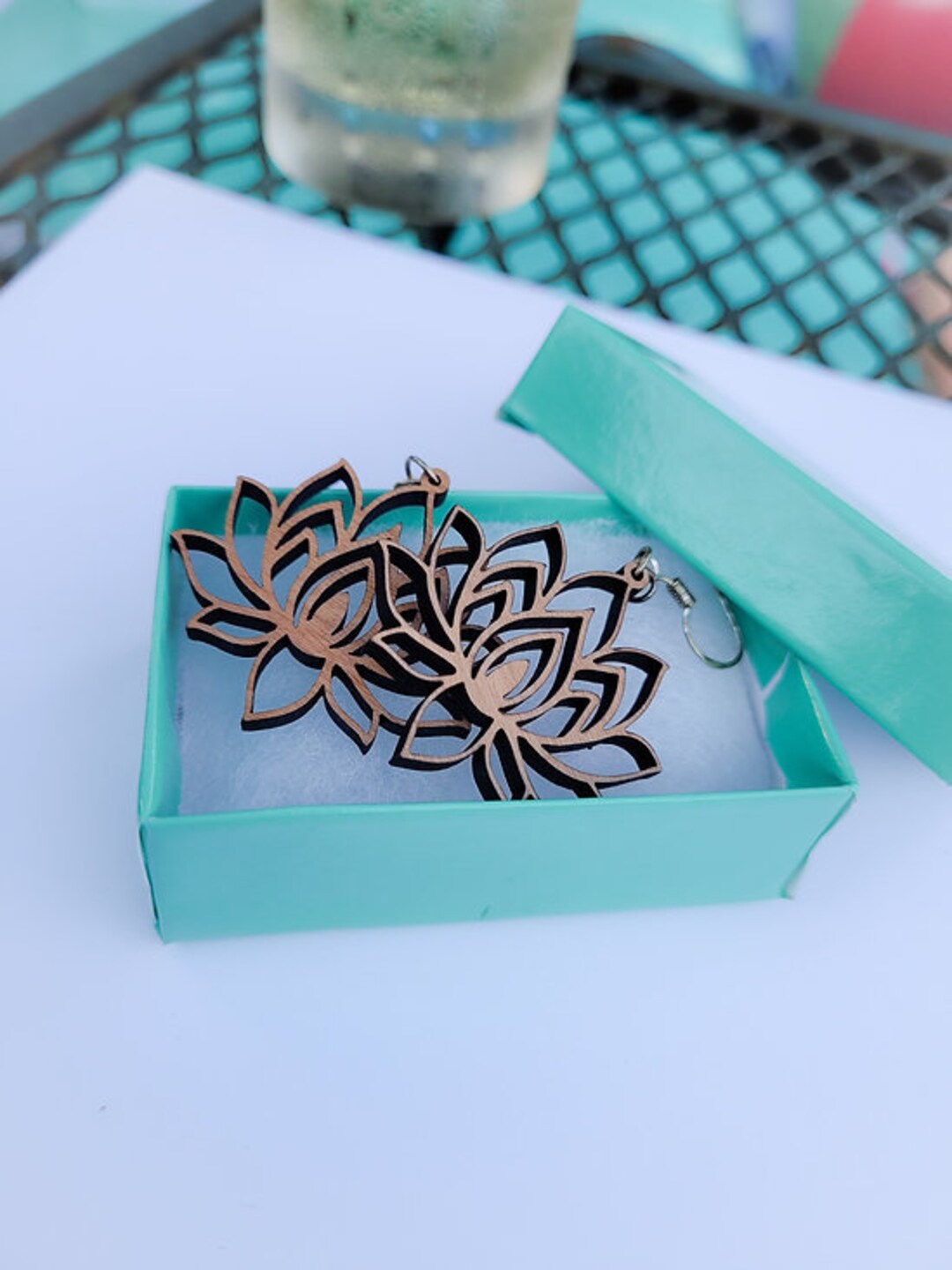 Lotus Flower Earrings Etsy