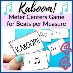 Metro Kaboom! Gioco di ritmo per battute per misura + indicazioni di tempo per lezioni di pianoforte, lezioni di musica homeschool o musica elementare