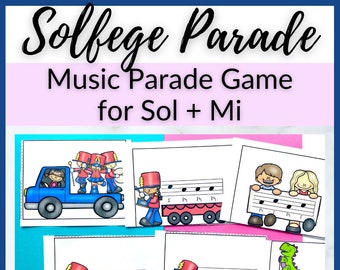 Sol Mi Parade Composition Game for Solfege Elementary Music Centers for Piano Lessons Homeschool Music Class or Elementary Music