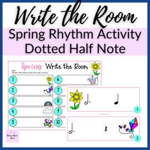 Könnte beinhalten: Eine Frühlings-„Schreib-den-Raum“-Aktivität für den Musikunterricht. Die Aktivität verwendet gepunktete Halbtöne und enthält Bilder eines Regenbogens, eines Schmetterlings, einer Wolke, eines Drachens und einer Blume. Die Zahlen 1 bis 10 sind auf der linken Seite der Seite aufgelistet.