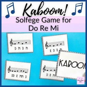 Do Re Mi Kaboom! // Printable solfege game for Elementary Music Centers for Piano Lessons, Homeschool Music Class, or Elementary Music