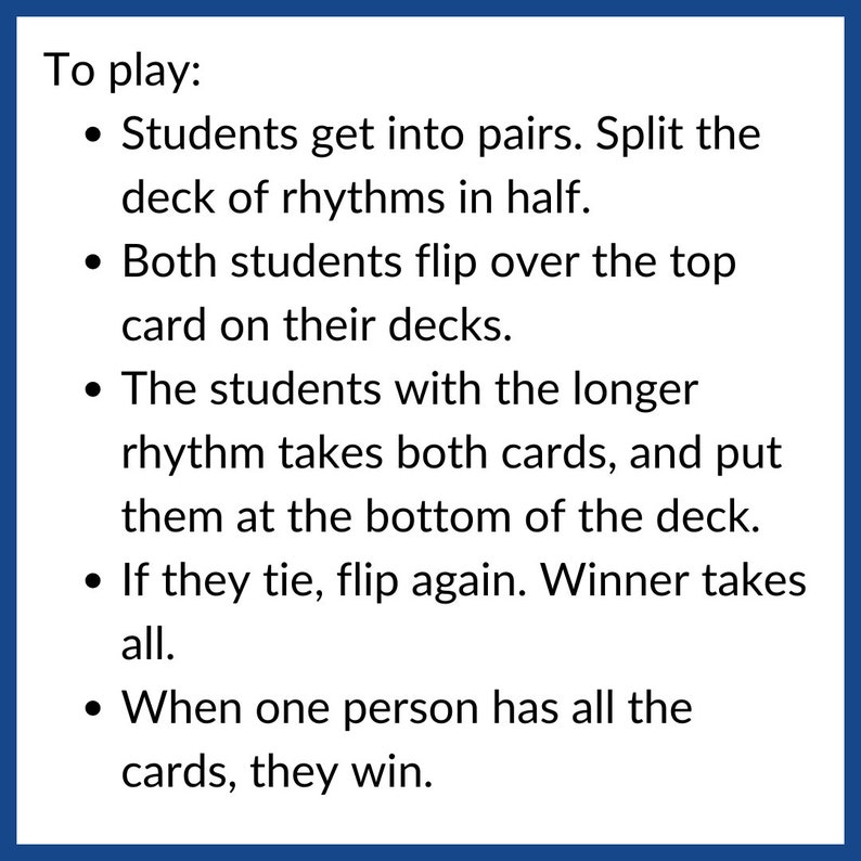 Rhythm War Music Card Game Level 2 for Piano Lessons, Homeschool Music ...