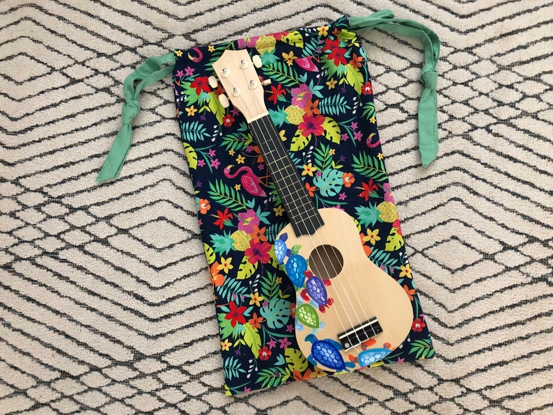 CHOOSE FABRIC Tenor Ukulele Drawstring Bag Made to Order Etsy